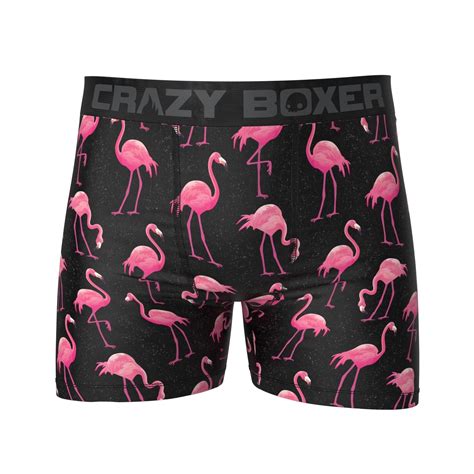Crazy Boxer Flamingos Noir Boxers Ex Large Men S Black Boxer