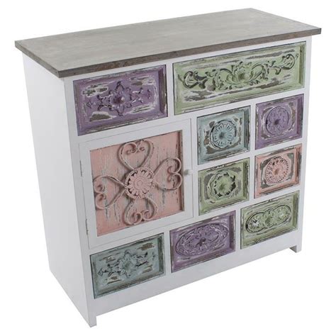 Wooden Drawer In Pastel Colors