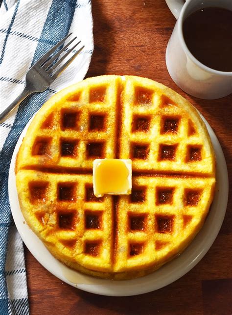 These Cornbread Waffles Made With Jiffy Cornbread Mix And A Few Easy