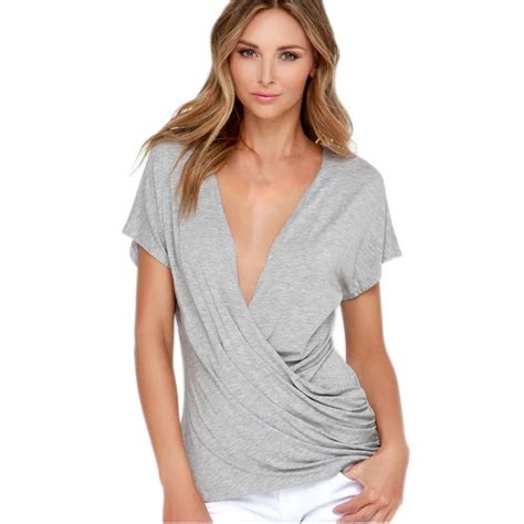Backless V Neck Shirt Bow Tie Shirt Casual T Shirt Short Sleeve Solid