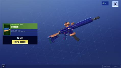 The stock has dart storage. Fortnite Stinger Wrap - V Bucks Free.com