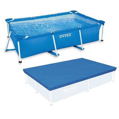 Intex 86 X 59 X 23 Above Ground Rectangular Frame Pool And Cover