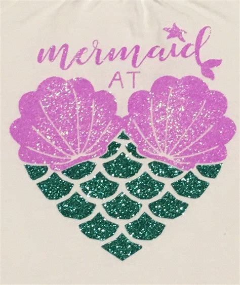 Mermaid at Heart Shirt - glitter mermaid shirt - sea shell mermaid - mermaid life - by ...