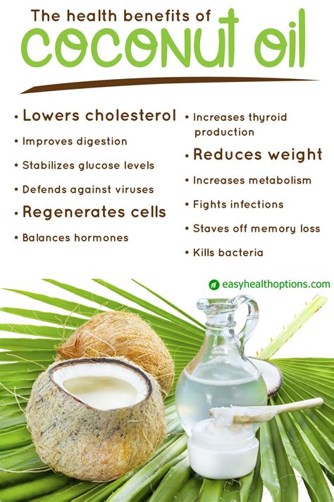 The health benefits of coconut oil [infographic] - Easy Health Options®