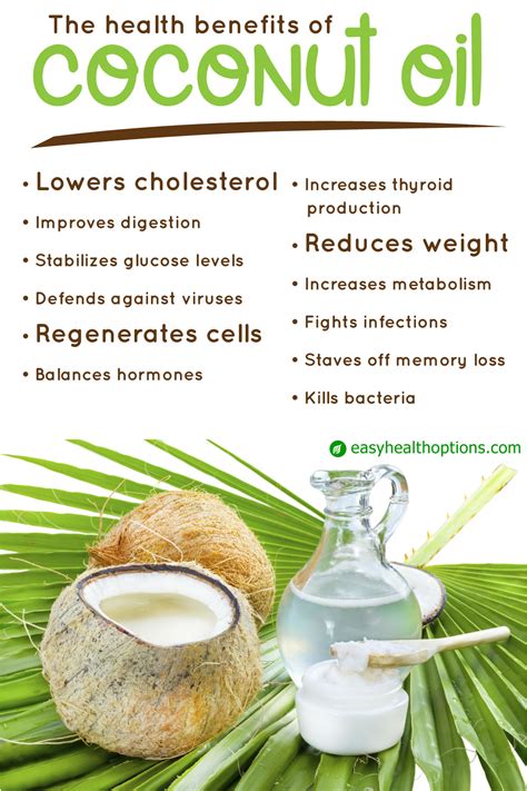 The fatty acids and vitamins in coconut oil (6) boost hair growth by clearing the hair follicles of accumulated sebum. The health benefits of coconut oil infographic - Easy ...