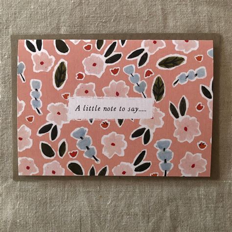 A Little Note To Say Blank Greeting Boxed Card Set Pink Paddock Store