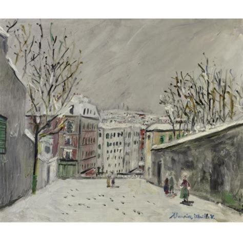 Rue Du Mont Cenis Sous La Neige De Maurice Utrillo 1883 1955 France