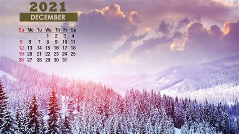 December 2021 Calendar Winter Wallpaper 72209 Baltana