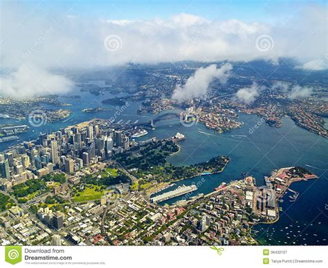 Sydney Harbour Aerial Landscape Stock Image Image Of