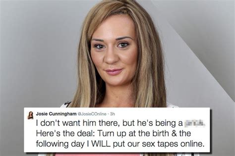 josie cunningham sex tape pregnant mum threatens to leak video if footballer father turns up at