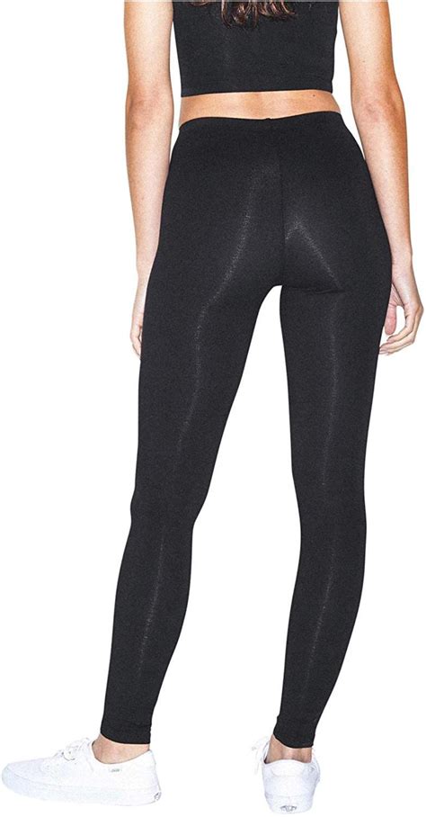 american apparel women s cotton spandex jersey legging black size