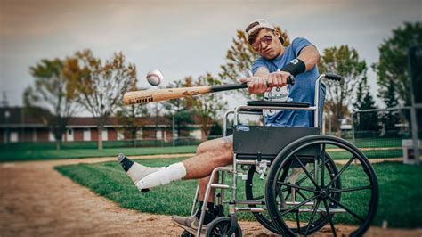 Playing Baseball In A Wheelchair Youtube