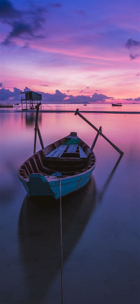 1125x2436 Sunrise Phu Quoc Island Boat Ocean Iphone Xsiphone 10iphone