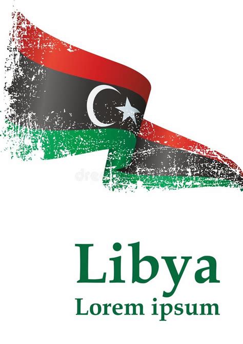 Flag Of Libya State Of Libya Template For Award Design An Official