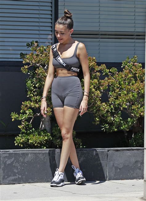 Madison Beer In Tight Grey Shorts And A Grey Crop Top La 08072018
