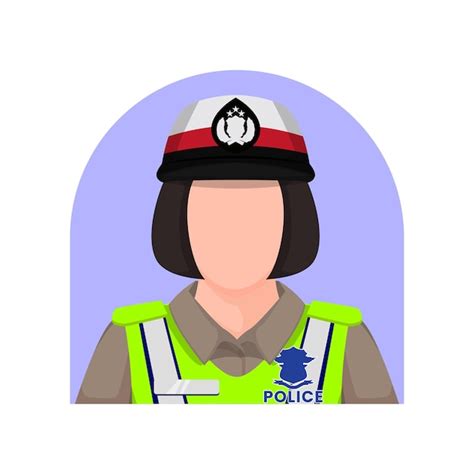 Premium Vector Police Woman Character Vector Illustration