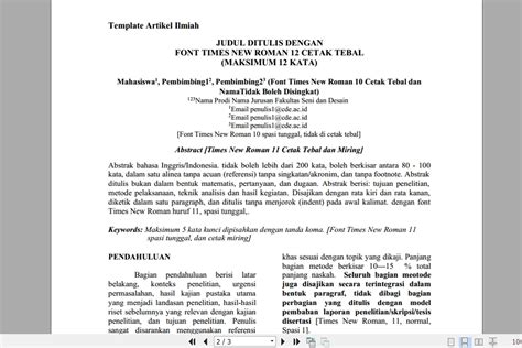 Contoh Cover Artikel Yang Benar - IMAGESEE