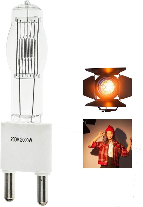 2000w Tungsten Bulb For Fresnel Light Continuous Professional Lighting