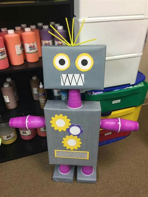 Robot çalışması Cardboard Robot Kids Robot Craft Robot Craft