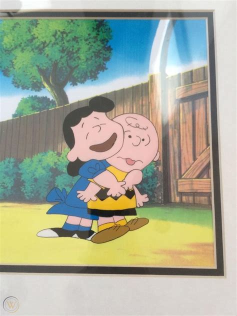 Peanuts Charlie Brown Lucy Original Production Cel Celluloid Yard 1869482713