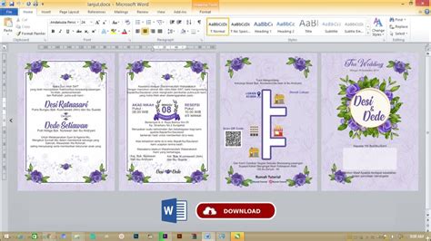 Cara Membuat Undangan Pernikahan Dengan Microsoft Word Lakaran
