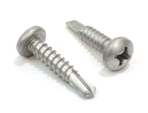 10 X 1 Self Tapping Stainless Steel Metal Screws 100 Pack Phillips