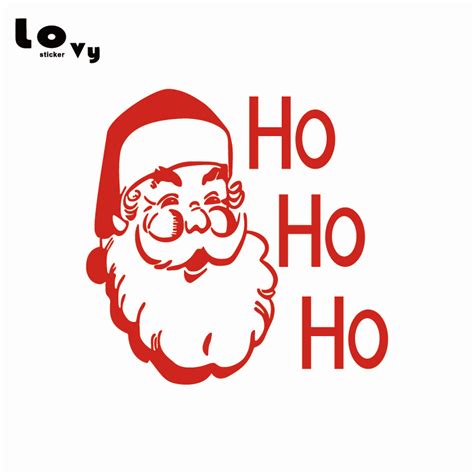 Santa Claus Ho Ho Ho Vinyl Wall Sticker Merry Christmas Wall Decal For
