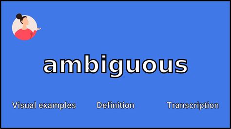 Ambiguous Meaning And Pronunciation Youtube