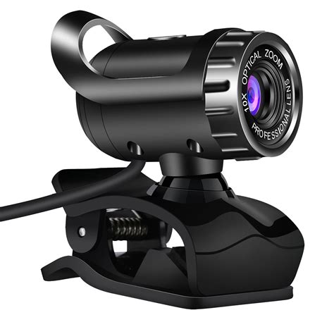 480P Webcam with Microphone Clip on Computer USB 2.0 Adjustable Web Cam
