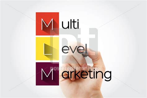 Mlm Multi Level Marketing Acronym Business Concept Background Stock