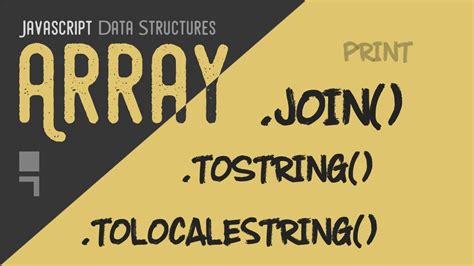 Array Tostring Tolocalestring And Join Methods Transform Array Into