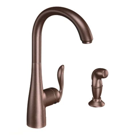 Moen Arbor Oil Rubbed Bronze 1 Handle High Arc Kitchen Faucet With Side Spray At