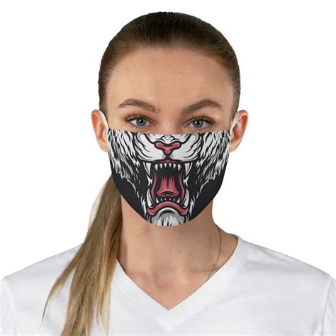 Tiger Face Mask White Tiger Face Covering Custom Mask Etsy