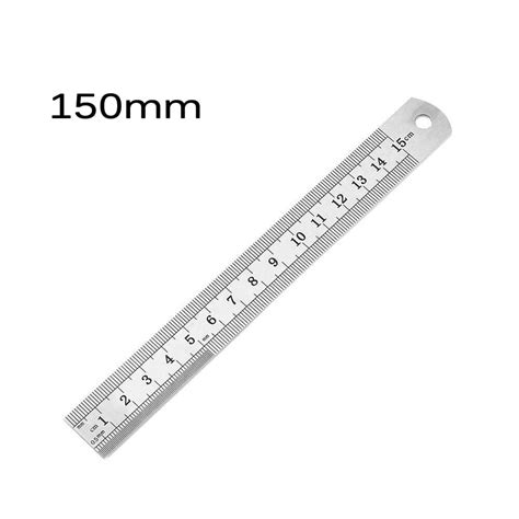 Stainless Steel Metal Straight Ruler Precision Scale Double Sided