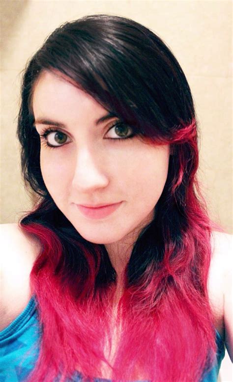 Black Hair With Hot Hot Pink Ends Made With Panic Hair