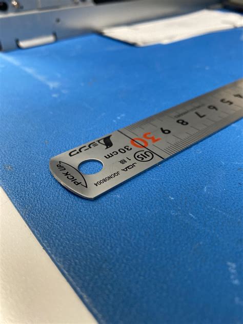 My ruler has a raised end so it’s easier to pick up
