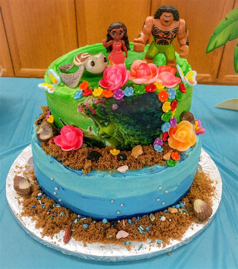 Moana Cake Hawaiian Cake Moana Birthday Cake Beach Cake Hawaiian Cake Beach Cakes Cake