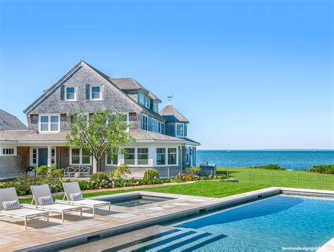 This cape cod inspired beach house reflects its coastal surroundings with a watery scheme blending blues and whites throughout the house. Step Inside an Oceanfront Paradise on Cape Cod | Boston ...