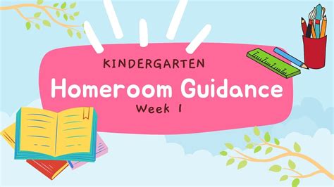 Kindergarten Homeroom Guidance Week 1 Youtube