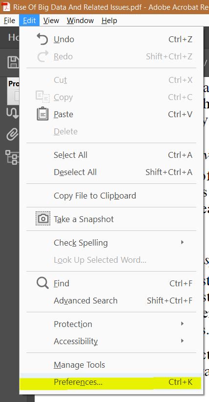 Enable Keyboard Shortcuts In Adobe Acrobat Reader Dc Khalid Hussain