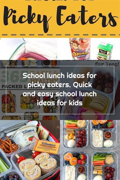 School lunch ideas for picky eaters. Quick and easy school ...