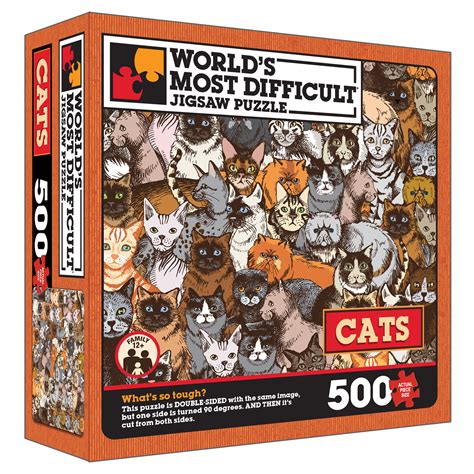 Worlds Most Difficult Jigsaw Puzzle Cats Double Sided Puzzle 15