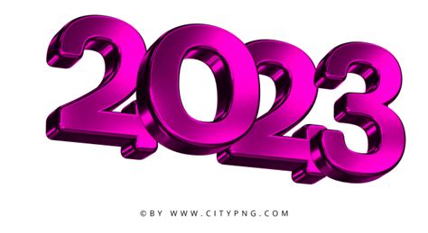 Creative Pink 2023 Text Logo Numbers Hd Png Citypng