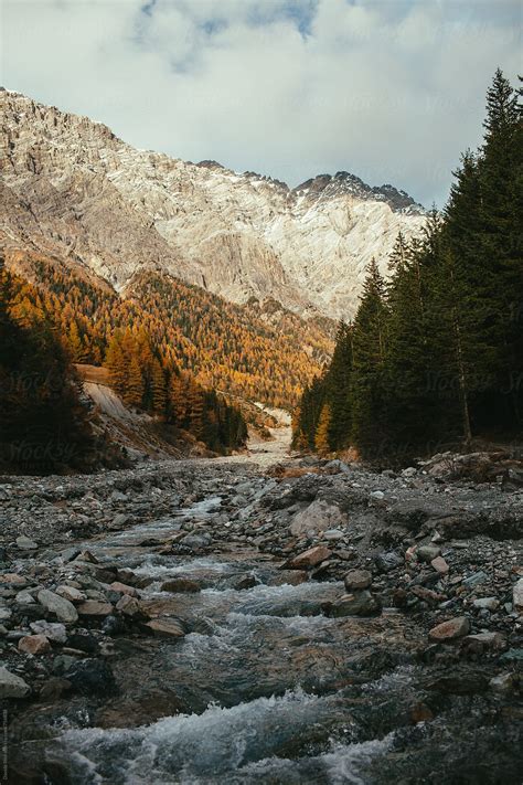 Mountain River In Late Autumn Del Colaborador De Stocksy Davide