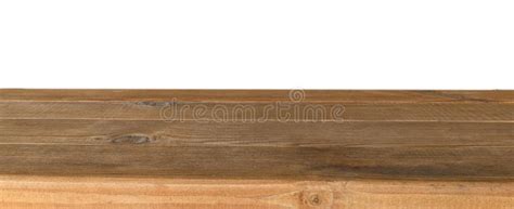 Wood Table Isolated On White Background Hardwood Texture Board Stock