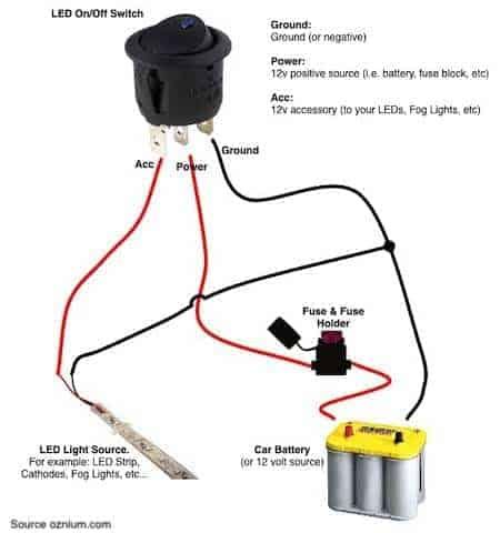 Led push switch 250vac wiring diagram wiring diagrams. How to Wire Headlights to a Toggle Switch? - Lights Pick