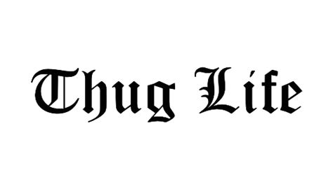 Thug Life Text Transparent Png Stickpng