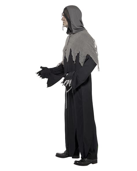 Gruselige Grim Reaper Robe Gevatter Tod Kostüm Mit Kapuze Horror