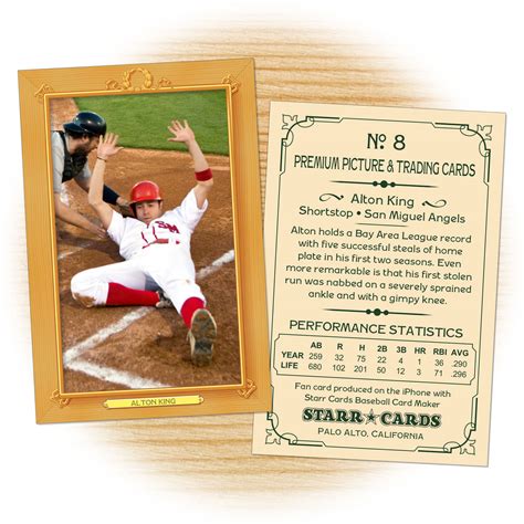 Make Your Own Baseball Card With Starr Cards