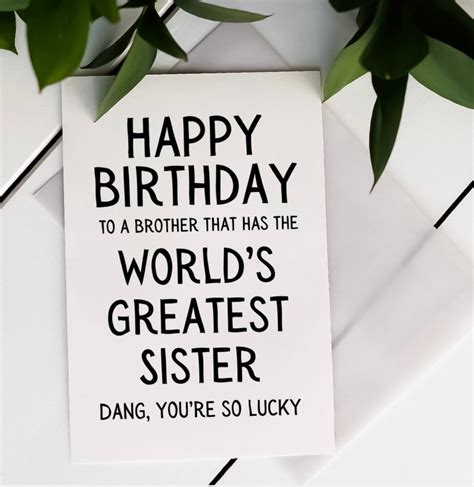 Happy Birthday Brother Birthday Card Funny Card Joke Etsy